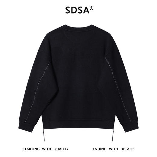 35690SDSA男士秋冬新款痞帅男装韩版纯色侧边拉链设计圆领卫衣百搭时尚 商品图5