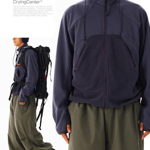CryingCenter 立领拼接抓绒夹克宽松外套 男女款 哭喊中心 商品图2