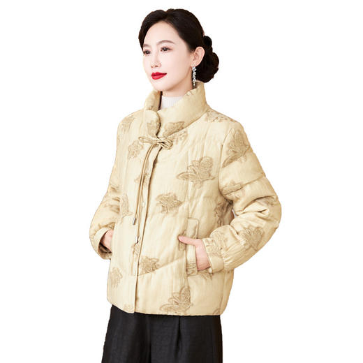 TC 621688妈妈装白鸭绒羽绒服时尚显瘦加厚保暖立领外套 商品图4