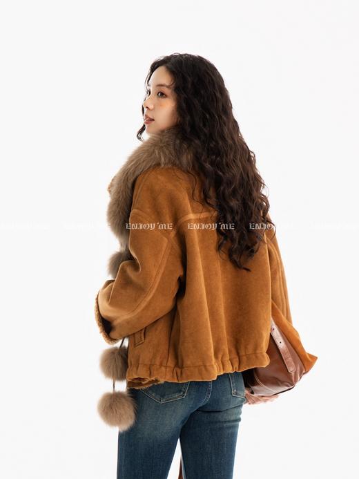 【门店同款】ENJOY冬季“游牧漫寻”榛果拿铁毛外套 167448350 商品图2