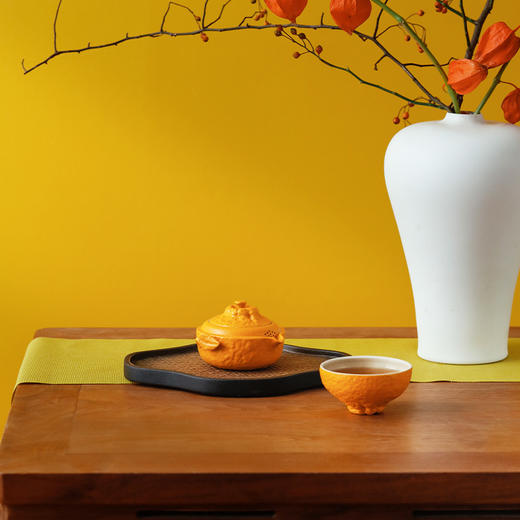 【预售7天】万仟堂快客杯便携随身茶具套装陶瓷家用户外露营旅行茶具大吉大利 瓷器商品不支持七天无理由 商品图2