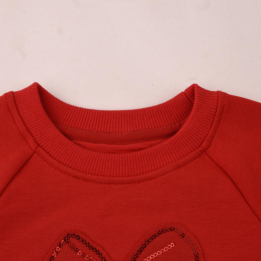 棉果果冬季新品新年款女童中国红喜庆节日氛围空气层中国风连衣裙M522700425770 商品图3