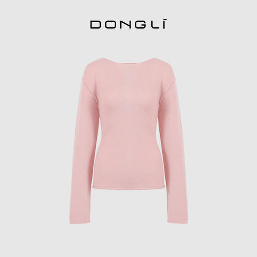 东黎 • 你本珍贵 小山羊绒女士秋季一字领卷边针织打底 5593 商品图2