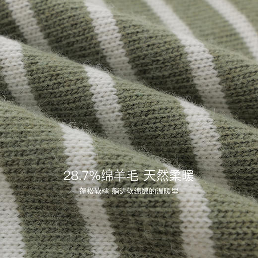 马克珍妮男童条纹绵羊毛针织衫2025年秋冬新款551885 商品图4
