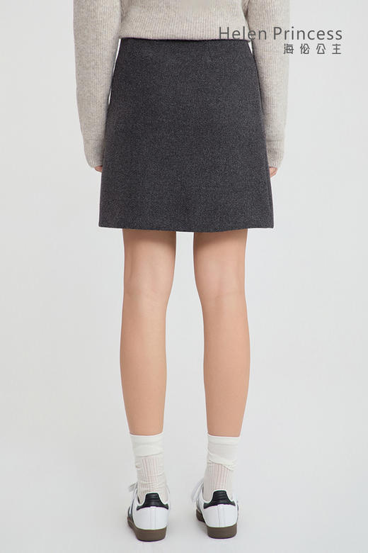羊毛混纺A字半身裙 商品图6