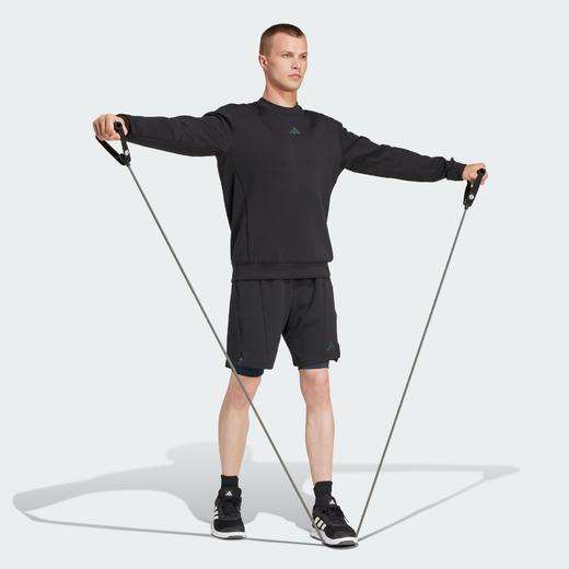 Adidas阿迪达斯TRAINING CREW SWEATSHIRT 男子太空棉挺阔有型长袖圆领卫衣套头衫JJ4642 商品图2