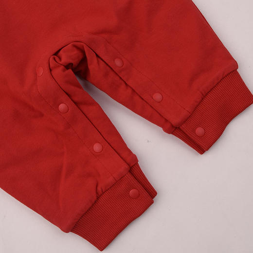 棉果果冬季新品新年款中国红喜庆节日氛围男童女童夹棉爬衣中国风夹棉连体衣M502727825782 商品图3