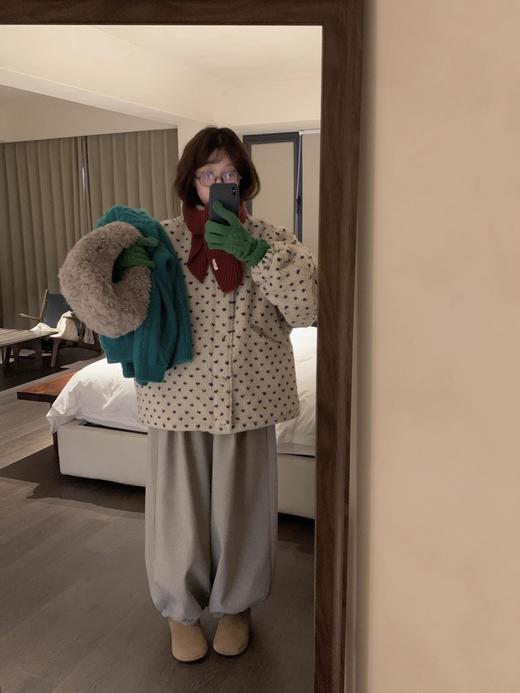 韩国ol*i se*oul波点羊羔毛立领外套 商品图8