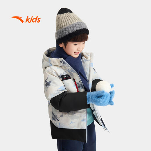 安踏儿童羽绒服男小童25冬舒适保暖中国冰雪羽绒服352549920S 商品图4