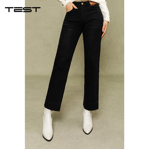 冬上新韩版直筒百搭修身显瘦弹力牛仔裤3254053 商品图0