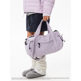 CryingCenter轻量户外耐磨尼龙格纹运动斜挎包手提包可收纳中号