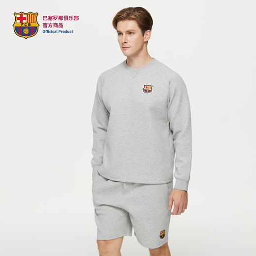 【官方正版】巴塞罗那俱乐部｜巴萨灰色套装卫衣短裤简约百搭 商品图1