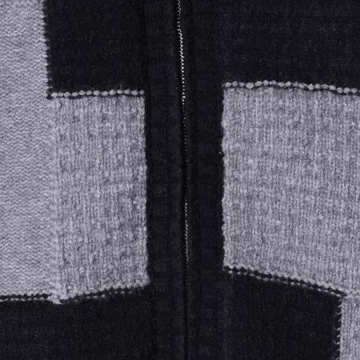 22538SDSA男士秋冬新款痞帅男装潮牌撞色纽花拉链翻领开衫毛衣百搭时尚 商品图3