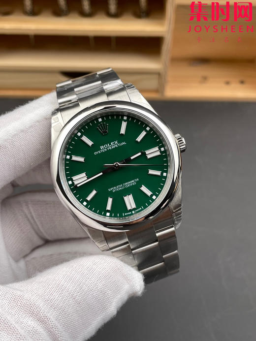 VS劳力士蚝式恒动41系列124300 VS恒动41mm 牛油果绿 VS恒动41绿盘 板链 丹东3230机 904L钢 男士腕表 商品图1