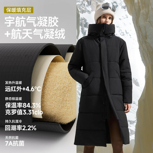 素湃SUPIELD宇航星壳机能抗寒外套短款5476/中长7484/长款7437【极夜黑S,M,L,3XL，银霜灰S,2XL 预售1月20发货】 商品图7