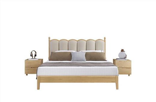 实木带软包床/DJ5116 商品图0