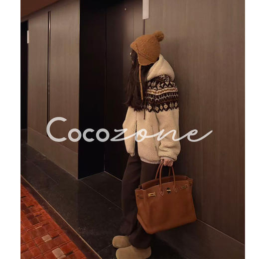 COCO ZONE 刘 一一 “米兰岛”连帽拉链撞色外套CD2A3005 商品图0