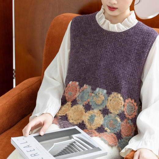 苏苏姐家暮烟背心手工DIY毛衣编织钩针毛线团上衣马海毛材料包 商品图3