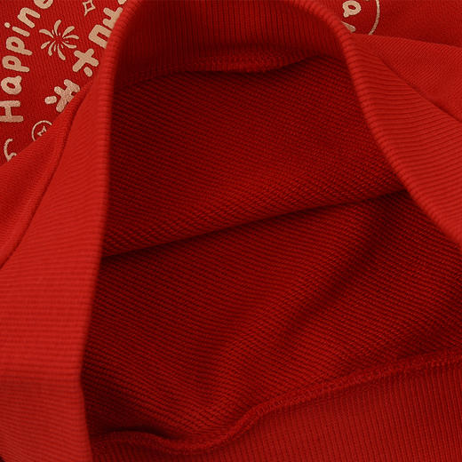 棉果果冬季新品新年款喜庆节日氛围中国红男童女童大毛圈中国风卫衣M502180225766 商品图4