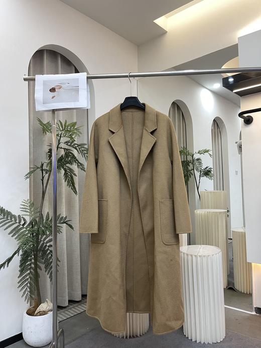 【长款水波纹立绒短羊毛大衣不落俗套，轻松驾驭各种场合ME4199】 商品图2