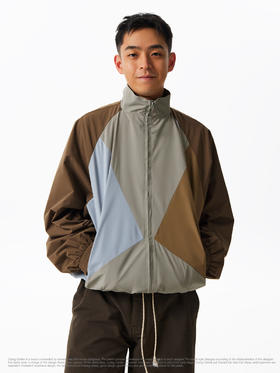 CryingCenter拼色立领教练夹克廓形感外套 男女款 哭喊中心