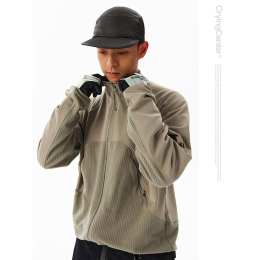 CryingCenter 立领拼接抓绒夹克宽松外套 男女款 哭喊中心 商品图0