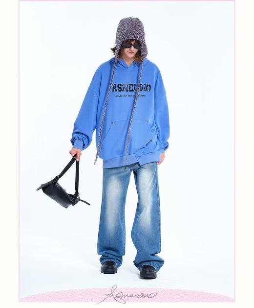 ASMEMMO咦哇•“秋日妄想录”印绣花铆钉卫衣 商品图4