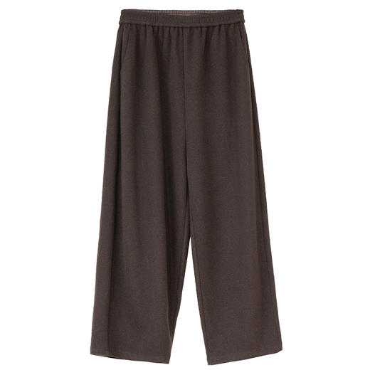 牧衣游原创 净色宽松裤子女软糯亲肤舒适百搭厚实保暖休闲裤 希柠 商品图4