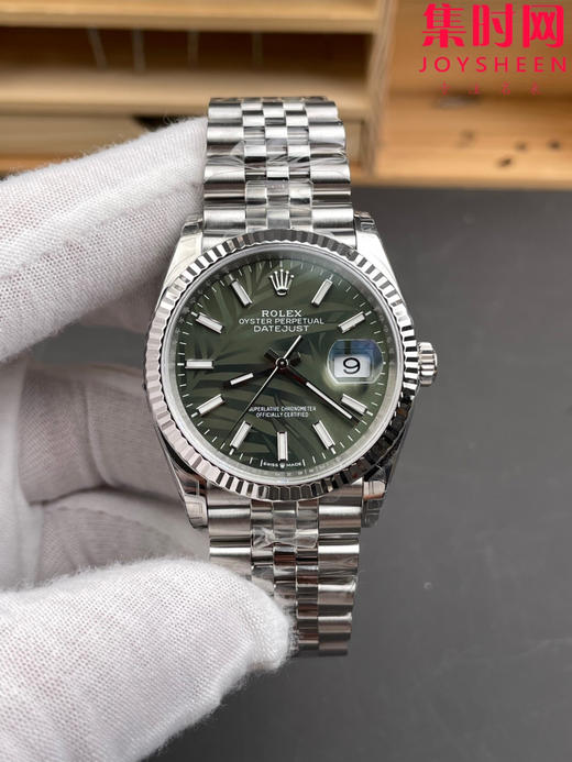 劳力士 VS日志36系列 棕榈叶绿盘36mm 男士腕表 3235机 五珠带 表径36mm 小手腕福音 商品图0