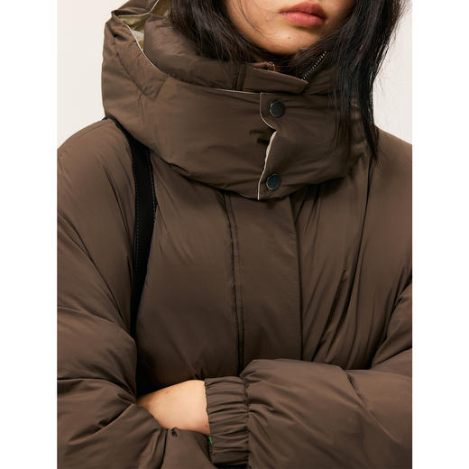 HeyDress宽松立领撞色羽绒服 商品图2