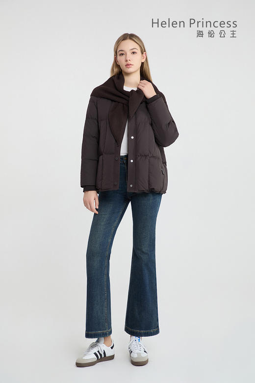 披肩圆领羽绒服 商品图1