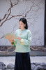 逸红颜明月优选#蝶舞兰心·浅蓝韵境『蝶兰』冬日淡彩色 新中式东方美人轻盈棉服 商品缩略图2