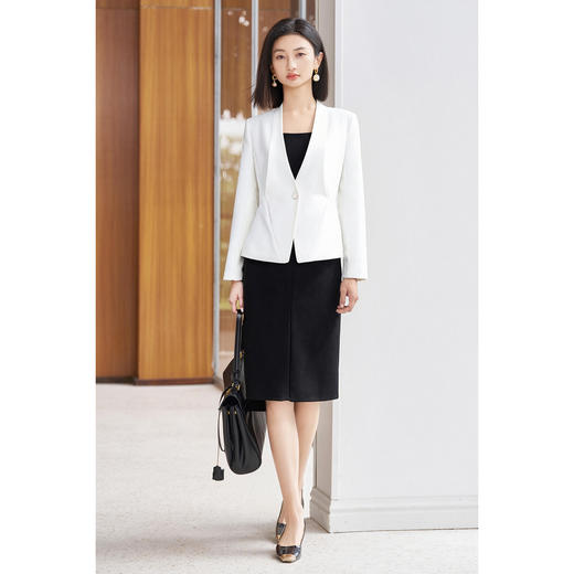 米思阳2026春季新款经典通勤质感西装垂顺舒适显瘦正装外套女3480 商品图5