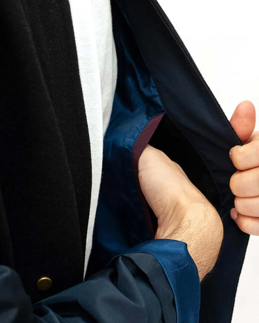 Wonder几合-羊毛長外套-海军蓝 Long Coat 商品图8