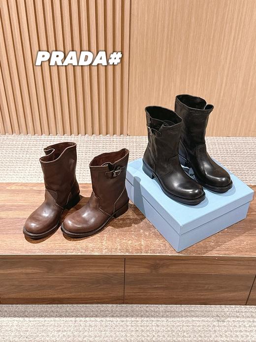 普拉达 秋冬新款粗跟骑士靴（DBG） 商品图0