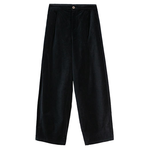 牧衣游原创 净色32支棉绒裤子新款保暖宽松显瘦百搭休闲裤 冬日里 商品图4