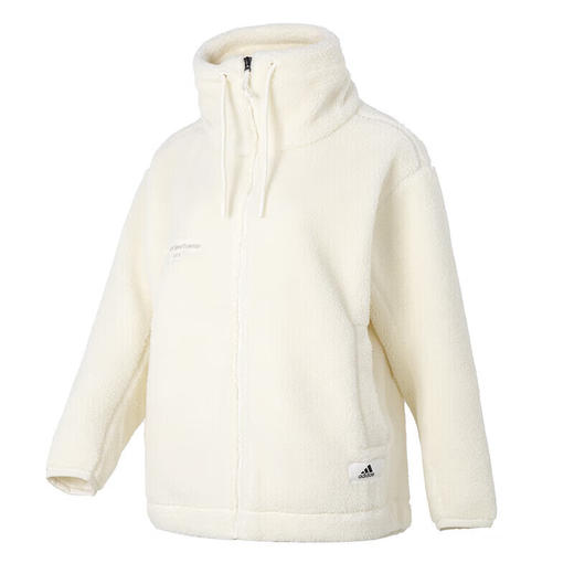 Adidas阿迪达斯 外套女装冬季立领运动服加厚毛绒保暖宽松夹克休闲服 IP7059 商品图4