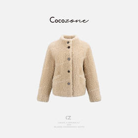 COCO ZONE 刘一一 ”暖宝宝“100绵羊毛单排扣外套 CD2A1804