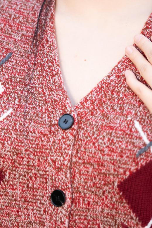 现货！今天发货！！【100%绵羊毛针织衫】V领显气质款，菱格减龄元素搭配混色系，整体过年过节氛围来啦~百搭不挑人，显气色款！可外搭，可叠穿，不显臃肿不显胖 商品图13