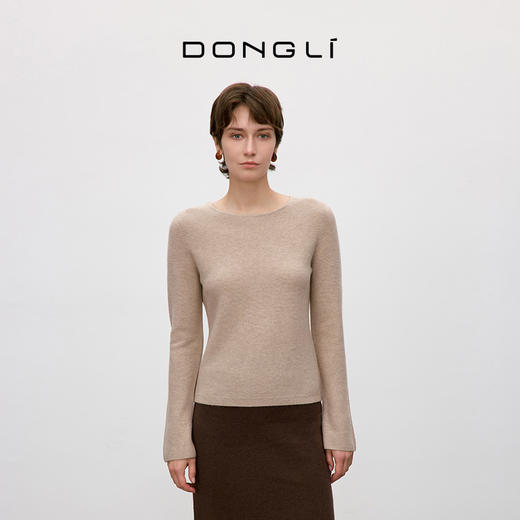 东黎 • 你本珍贵 山羊绒女士秋季圆领珍珠扣套衫 5377 商品图7