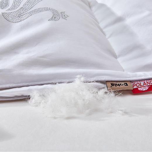多喜爱 金羽朵95进口白鹅绒冬被酥白 【波兰进口白鹅绒】【95%绒子含量】【1000+清洁度】【80支全棉面料】【3D航空舱设计】【高档皮包】三重锁绒工艺  A类品质标准 10cm检测口 商品图5