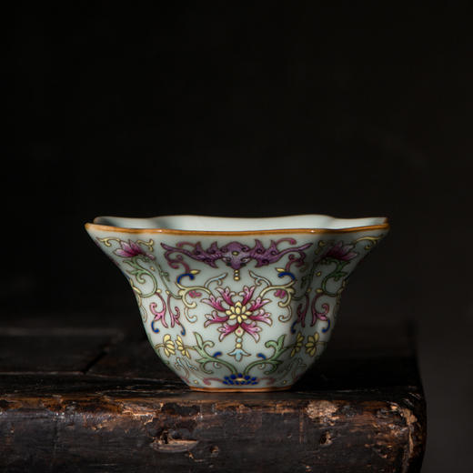 问鼎汝瓷鼎峰系列天青老款含香杯（珐琅彩） 商品图0