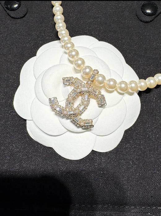 YS17-香奈儿 22K秀款爆款水钻双C珍珠项链（JM*MM） 商品图6