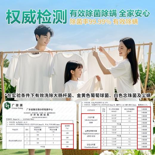 绿伞多效香氛洗衣液2kg瓶栀子花香无荧光剂柔顺洁净深层去渍家用 商品图6