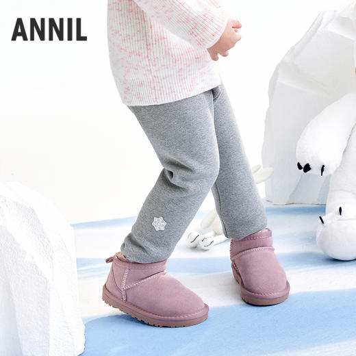 【实体店同款】女童全腰针织打底夹裤冬季新款安奈儿童装XG546016 商品图0