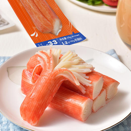 【鲨鱼菲特300-200】手撕蟹味棒30g/袋独立包装开袋即食健身休闲零食鲜甜宿舍 商品图4