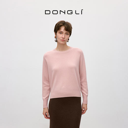 东黎 • 你本珍贵 小山羊绒女士秋季圆领套衫 5378 商品图9