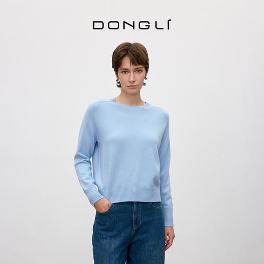 东黎 • 你本珍贵 小山羊绒女士秋季圆领套衫 5378 商品图3