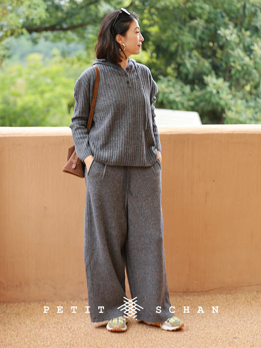 PETIT SCHAN小闪 CLO#944 Jelly beans 糖豆 纯羊毛彩点抽绳连帽套头衫 商品图4