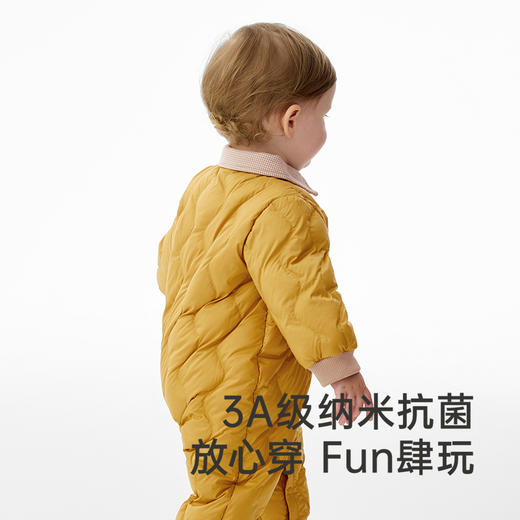 【商场同款】英氏婴儿衣服秋冬白鸭绒连体羽绒服保暖连体衣超韧绒 商品图3